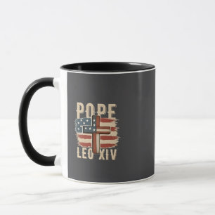 Paus Leo XIV Christelijke Kerk Da Paus USA Vlag Mok