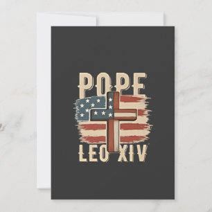 Paus Leo XIV Christelijke Kerk Da Paus Vlag van de Bedankkaart
