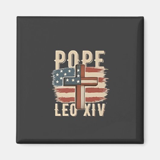 Paus Leo XIV Christelijke Kerk Da Paus Vlag van de Magneet (Voorkant)