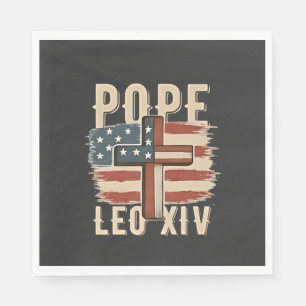 Paus Leo XIV Christelijke Kerk Da Paus Vlag van de Servet