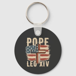Paus Leo XIV Christelijke Kerk Da Paus Vlag van de Sleutelhanger