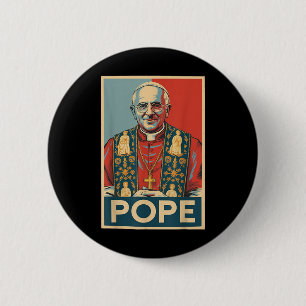 Paus Leo XIV Christelijke Paus Robe Ronde Button 5,7 Cm