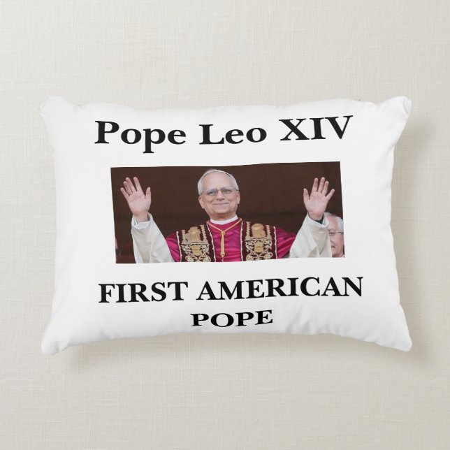 Paus Leo XIV, de eerste Amerikaanse paus Accent Kussen (Voorkant)