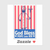 Paus Leo XIV, de eerste historische paus van de Ve Sticker (Vel)