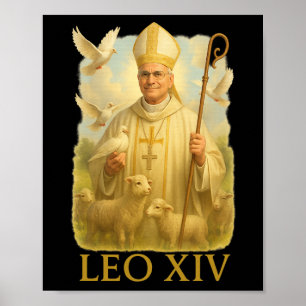 Paus Leo XIV Duiven - Christelijke Katholieke Gelo Poster