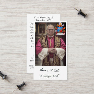 Paus Leo XIV Gebed Kaart Contactkaartje