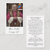 Paus Leo XIV Gebed Kaart Contactkaartje (Voorkant / Achterkant)