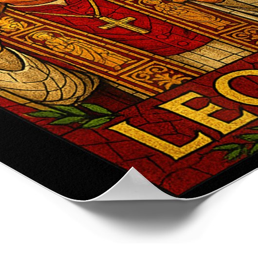 Paus Leo XIV - Goddelijke Mozaïekkunst Christelijk Poster (Hoek)