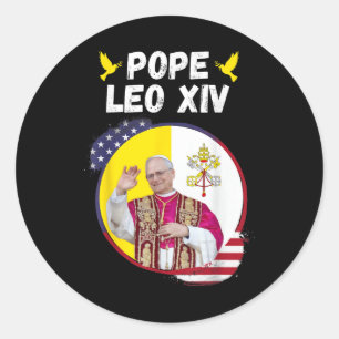 Paus Leo XIV, Habemus Papam, katholiek Ronde Sticker