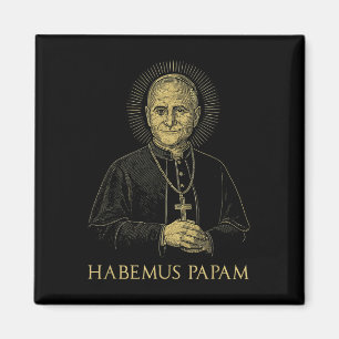  Paus Leo XIV Halo Cross Habemus Papam Roma Magneet