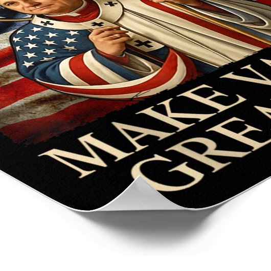 Paus Leo XIV maakt Vaticaan weer groot Katholiek Poster (Hoek)