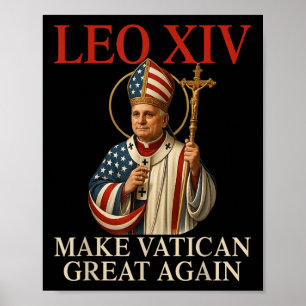 Paus Leo XIV maakt Vaticaan weer groot Katholiek Poster