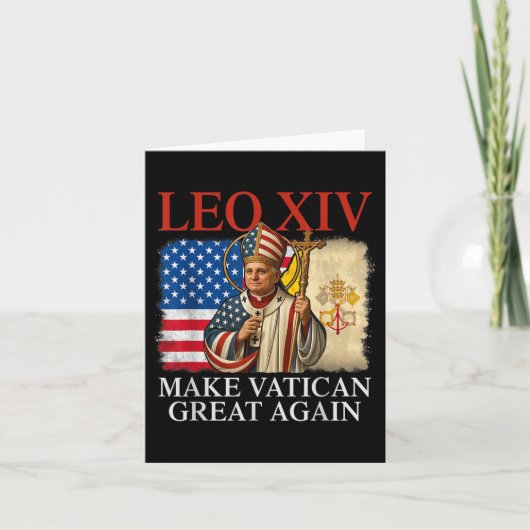 Paus Leo Xiv Make Vatican Great Again Katholiek Ch Kaart (Voorkant)