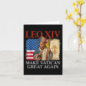 Paus Leo Xiv Make Vatican Great Again Katholiek Ch Kaart (Gele Bloem)