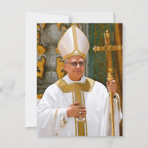 Paus Leo XIV Mis Sixtijnse Kapel Briefkaart