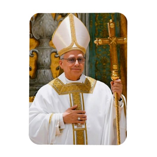 Paus Leo XIV Mis Sixtijnse Kapel Magneet (Verticaal)