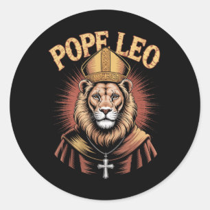 Paus Leo XIV nieuwe Amerikaanse paus Ronde Sticker