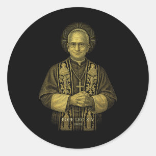 Paus Leo XIV nieuwe paus 2025 Ronde Sticker
