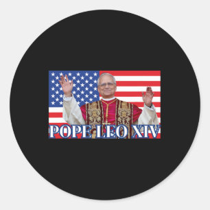 Paus Leo XIV nieuwe paus Eerste Amerikaanse Paus v Ronde Sticker