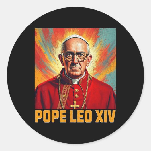 Paus Leo XIV - Paus Leo XIV 1 Ronde Sticker (Voorkant)