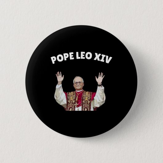 Paus Leo XIV - Paus Leo XIV Ronde Button 5,7 Cm (Voorkant)