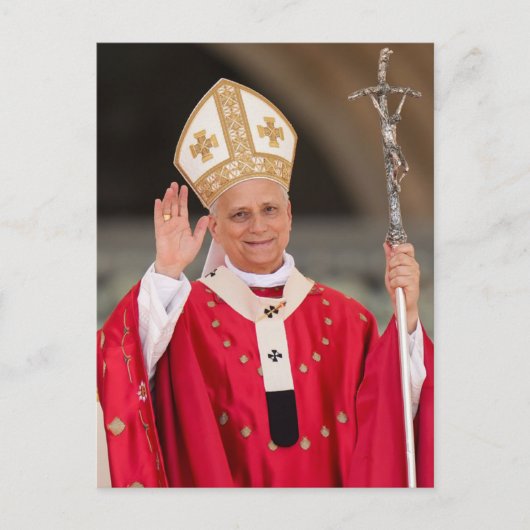 Paus Leo XIV Pinksterzondag 2025 Briefkaart (Voorkant)