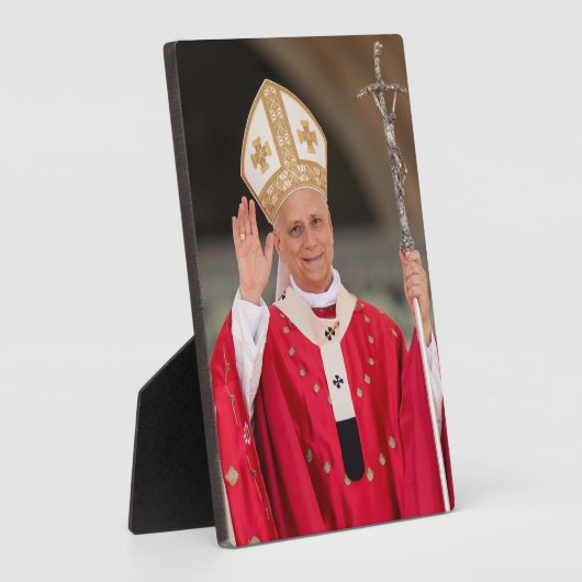 Paus Leo XIV Pinksterzondag 2025 Fotoplaat (Zijkant)