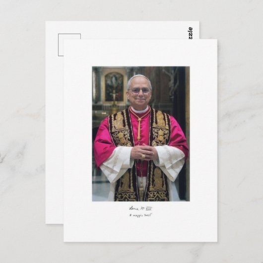 Paus Leo XIV Robert Francis Prevost Briefkaart (Voorkant / Achterkant)