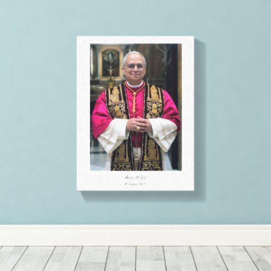 Paus Leo XIV Robert Francis Prevost Canvas Afdruk (Insitu (Houten vloer))