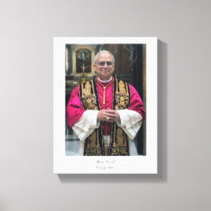 Paus Leo XIV Robert Francis Prevost Canvas Afdruk