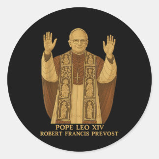 Paus Leo XIV Robert Francis Prevost Paus 2025 Ronde Sticker