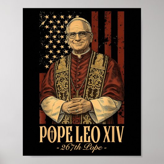 Paus Leo XIV Robert Francis Prevost Poster (Voorkant)