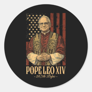 Paus Leo XIV Robert Francis Prevost Ronde Sticker
