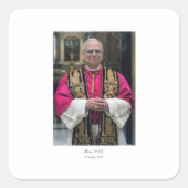 Paus Leo XIV Robert Francis Prevost Vierkante Sticker (Voorkant)