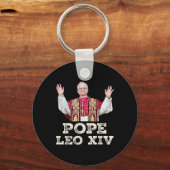 Paus Leo XIV Robert Franciscus heeft de eerste Ame Sleutelhanger (Voorkant)