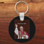 Paus Leo XIV Sleutelhanger (Voorkant)