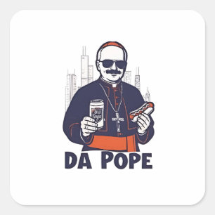 Paus Leo XIV Vaticaan 4 juli Verenigde Staten Vierkante Sticker