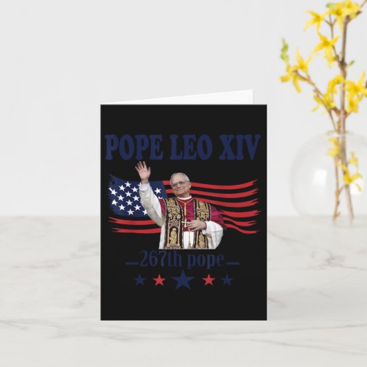 Paus Leo XIV Vlag 267ste Paus Leo XIV Grappig Vere Kaart (Gele Bloem)