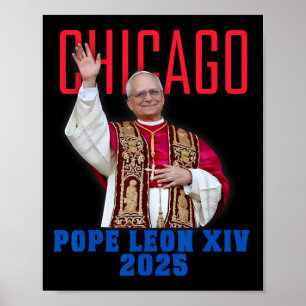 Paus Leon XIV 2025 - De eerste Amerikaanse paus va Poster