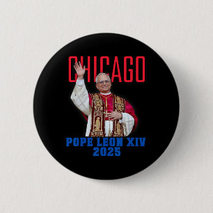 Paus Leon XIV 2025 - De eerste Amerikaanse paus va Ronde Button 5,7 Cm