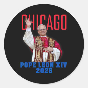 Paus Leon XIV 2025 - De eerste Amerikaanse paus va Ronde Sticker