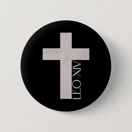 Paus Leon XIV Ronde Button 5,7 Cm (Voorkant)