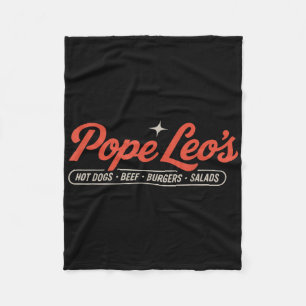 Paus Leo's Hot Dogs Rundvlees Burgers Salades Fleece Deken
