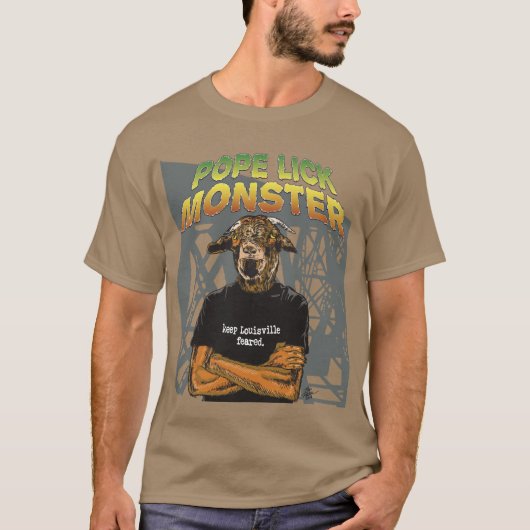 Paus Lick Monster (Goatman) T-shirt (Voorkant)