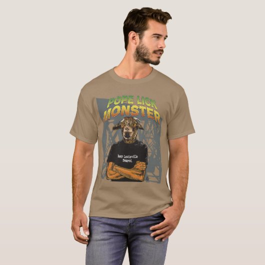 Paus Lick Monster (Goatman) T-shirt (Voorkant volledig)