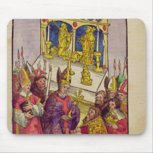 Paus Martin V geeft Sigismund symbolisch cadeau Muismat