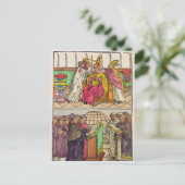 Paus Martin V is op de Papacy geïnstalleerd Briefkaart (Staand voorkant)