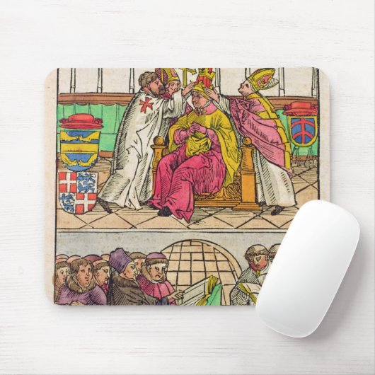 Paus Martin V is op de Papacy geïnstalleerd Muismat (Met muis)