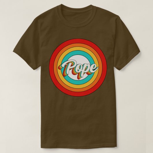 Paus Naam Shirt Paus Cirkel (Design voorkant)
