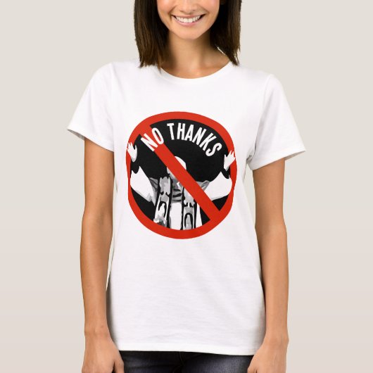 Paus No Bedankt T-shirt (Voorkant)